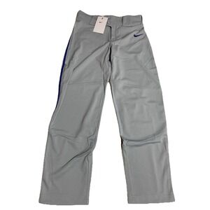 Nike‎ Vapor Select Youth BQ6426-055 Full Length Piped Gray Baseball Pants Size L